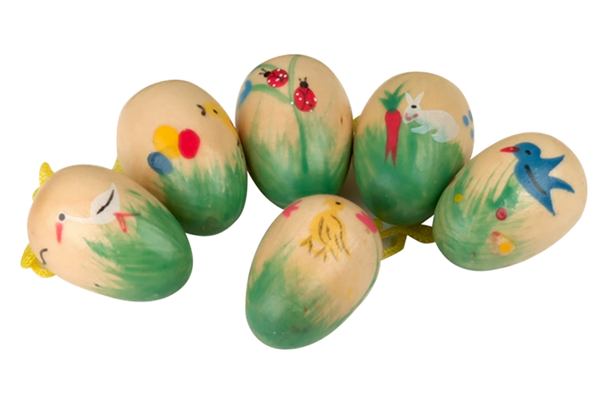 Schulte Baumschmuck bunte Eier mit Wiese (6er Set) Osterdekoration