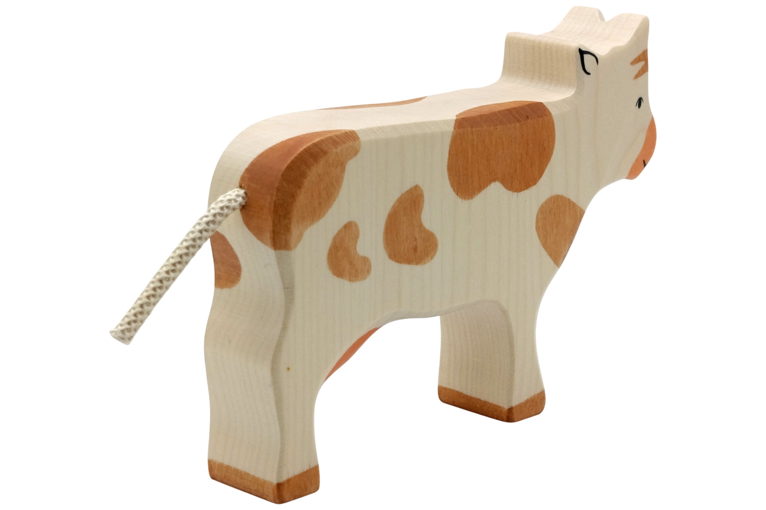 Holztiger Kuh stehend braun