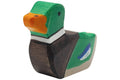 Holztiger Erpel schwimmend