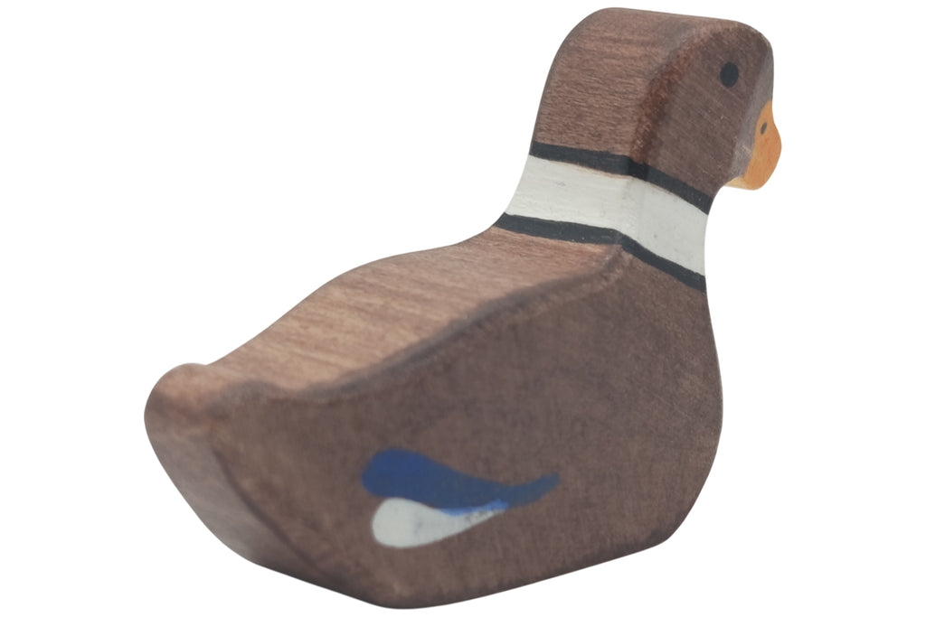 Holztiger Ente schwimmend