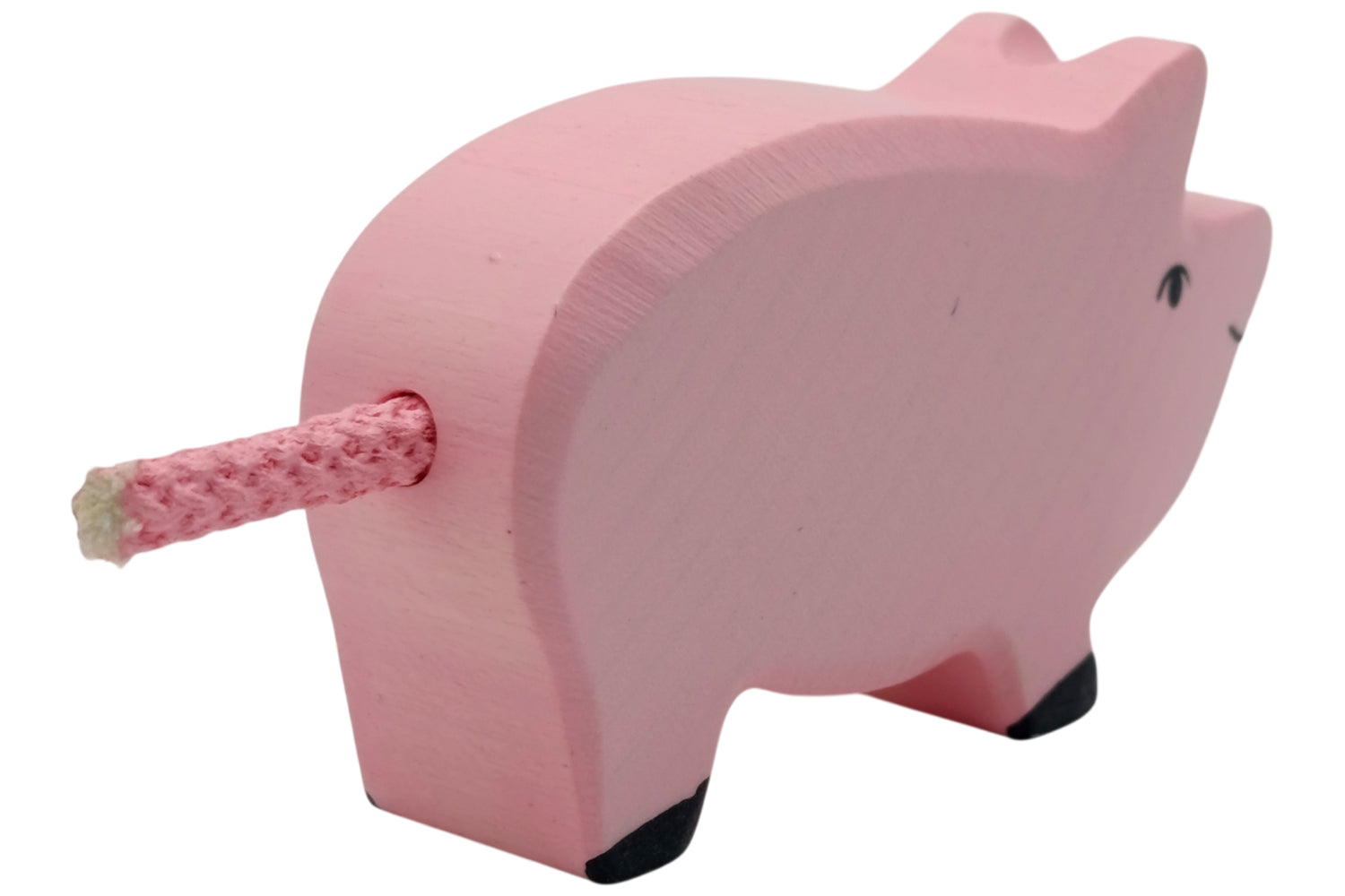 Holztiger Ferkel stehend rosa