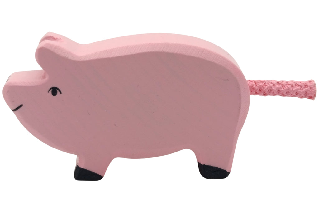 Holztiger Ferkel stehend rosa