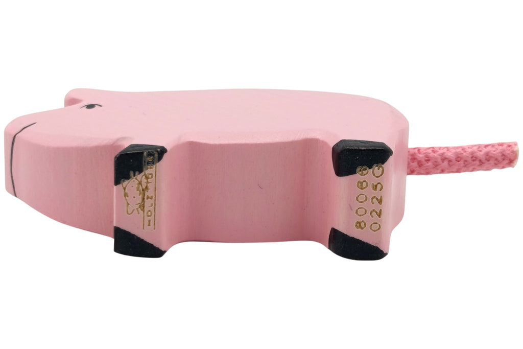 Holztiger Ferkel stehend rosa