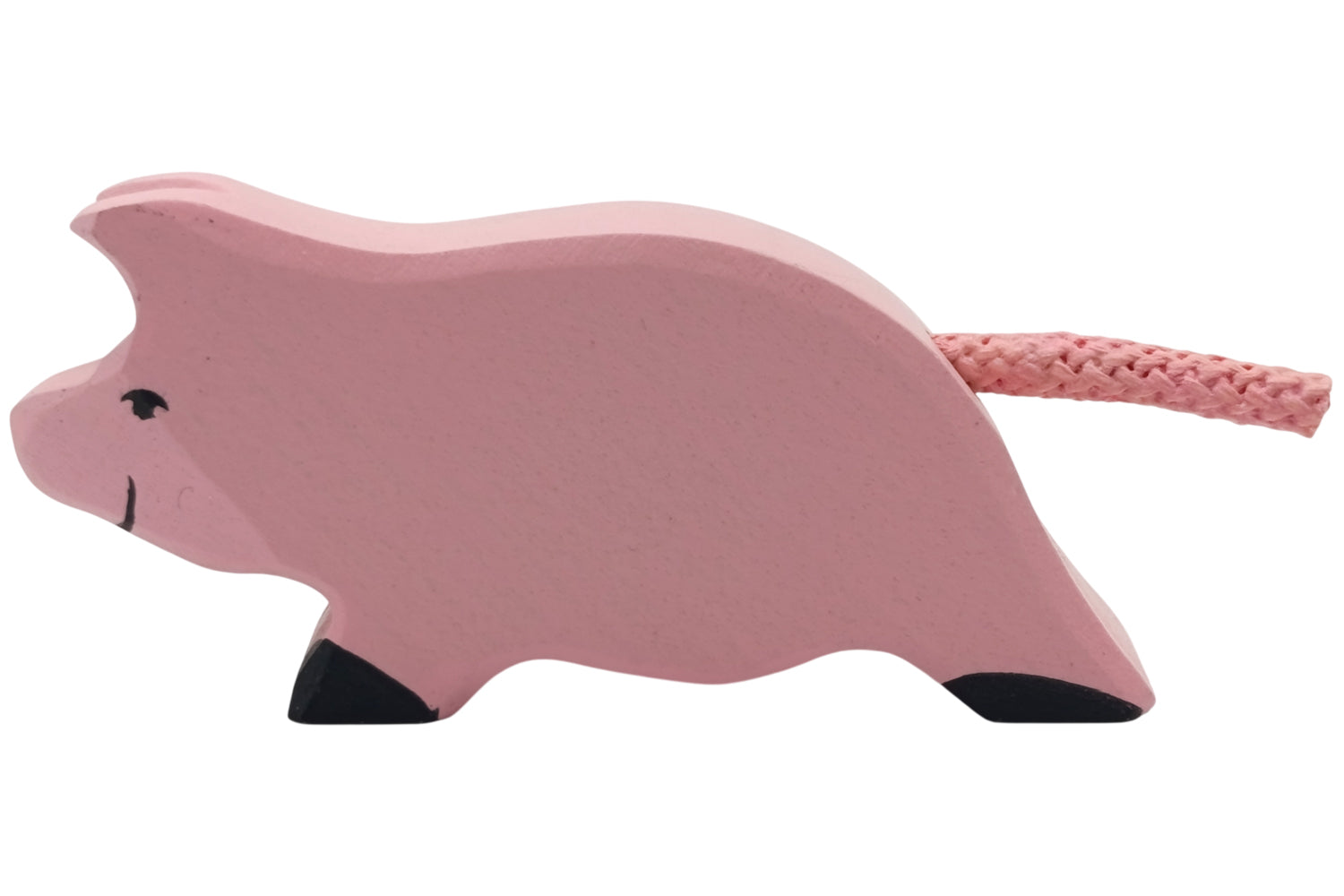 Holztiger Ferkel laufend rosa