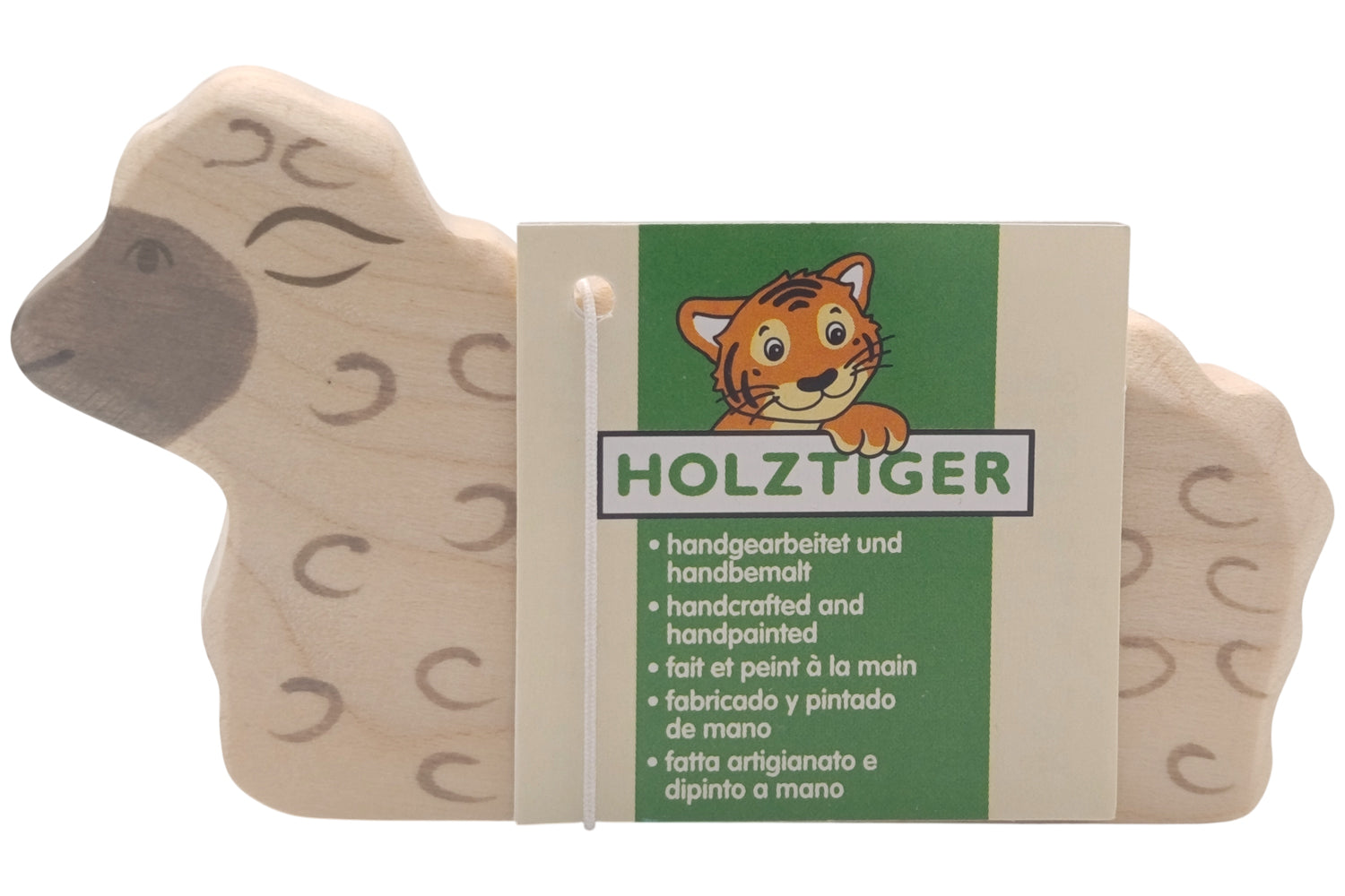 Holztiger Schaf liegend
