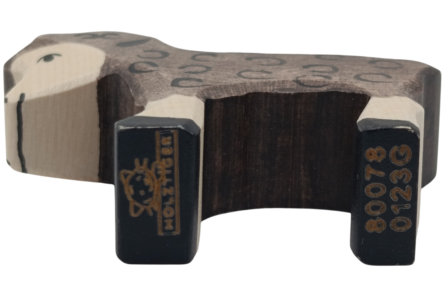 Holztiger Lamm dunkelbraun