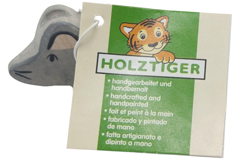 Holztiger Maus grau