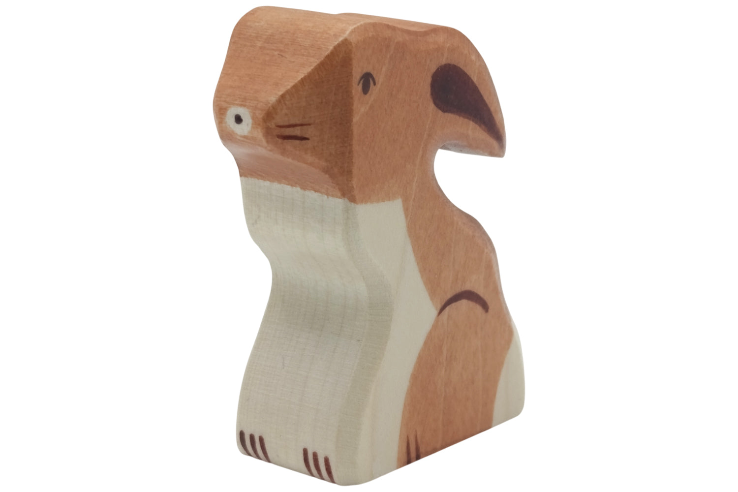 Holztiger Hase sitzend