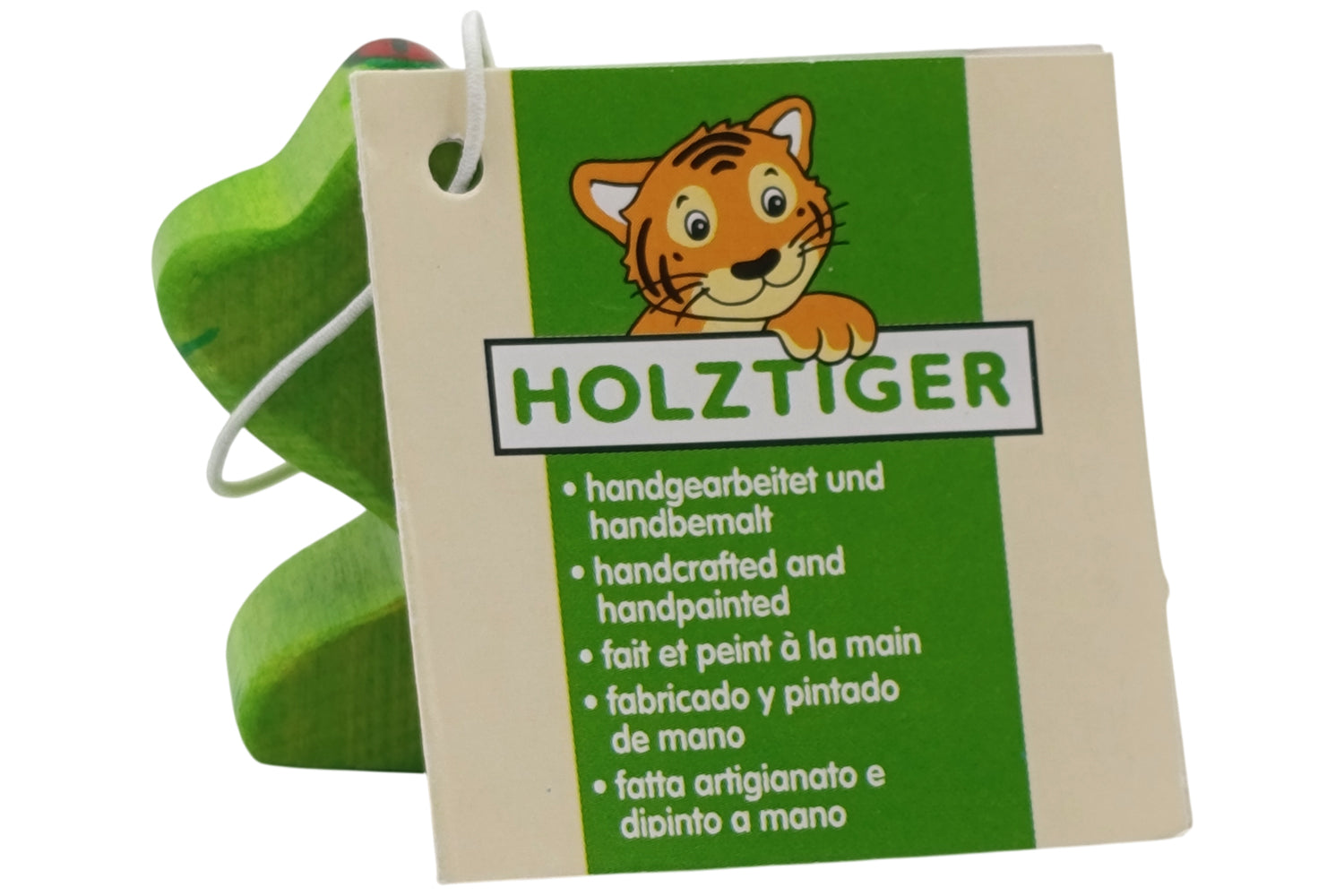 Holztiger Frosch grün