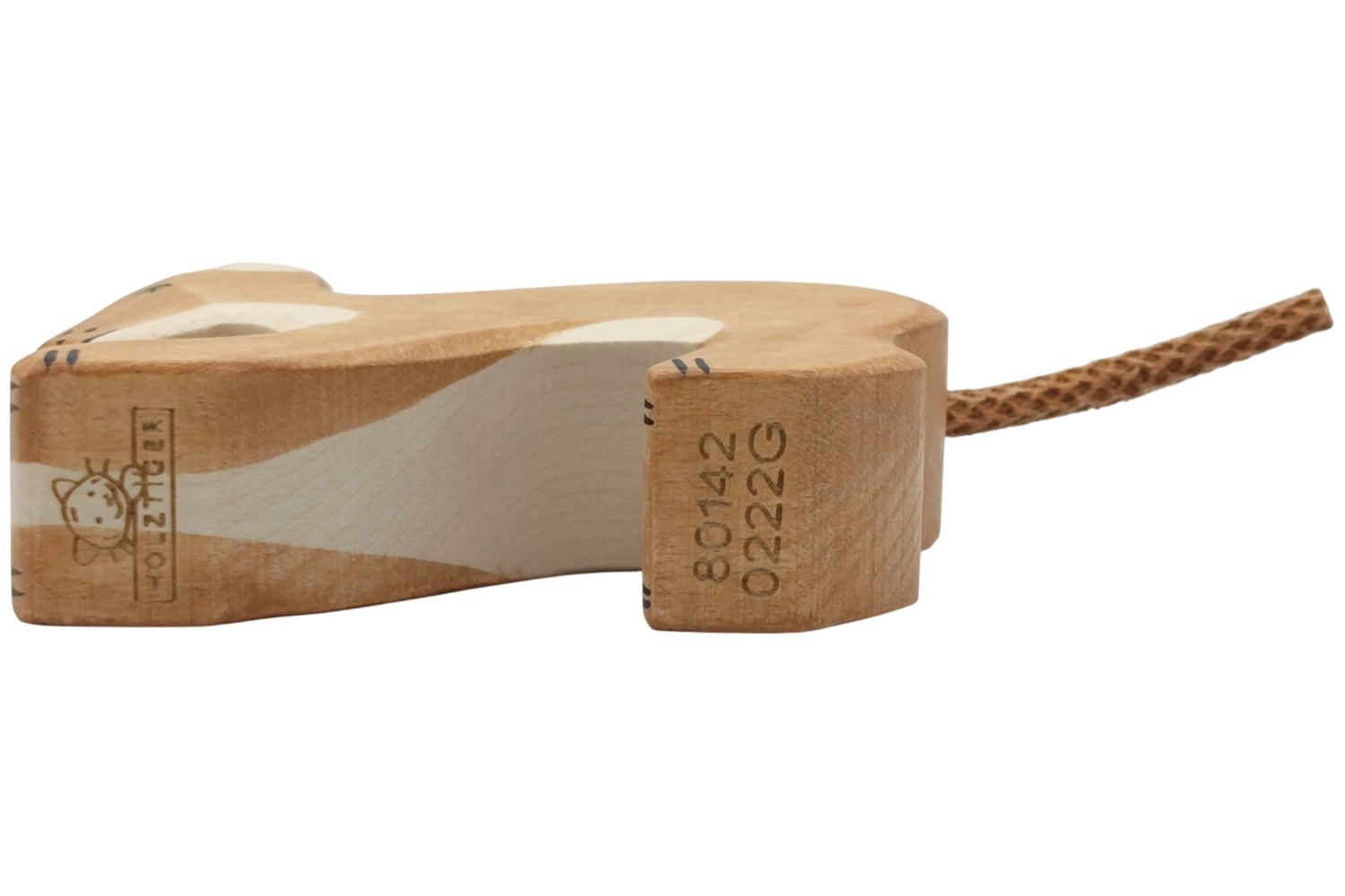 Holztiger Löwe klein spielend