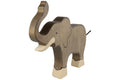Holztiger Elefant Rüssel hoch