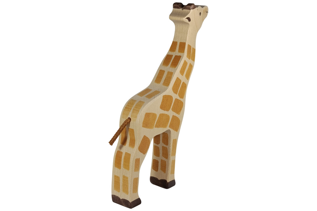 Holztiger Giraffe Kopf hoch