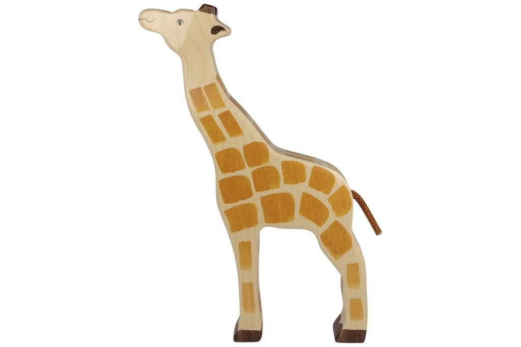 Holztiger Giraffe Kopf hoch