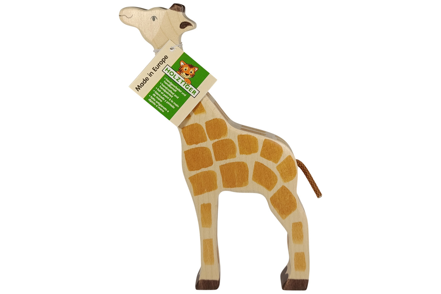 Holztiger Giraffe Kopf hoch