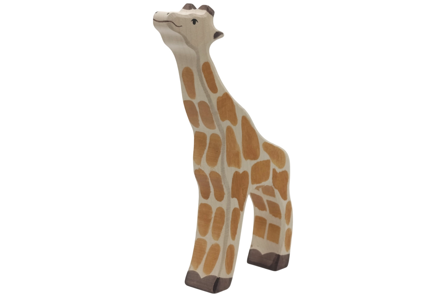 Holztiger Giraffe klein fressend