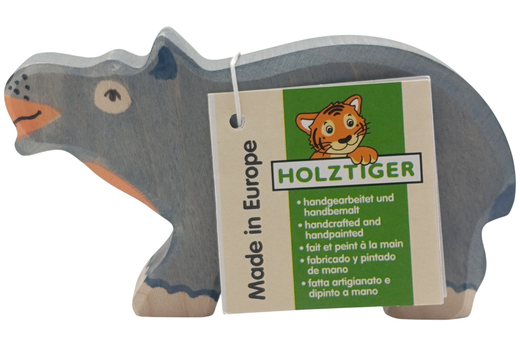 Holztiger Nilpferd klein
