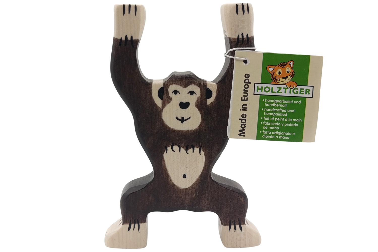 Holztiger Schimpanse stehend