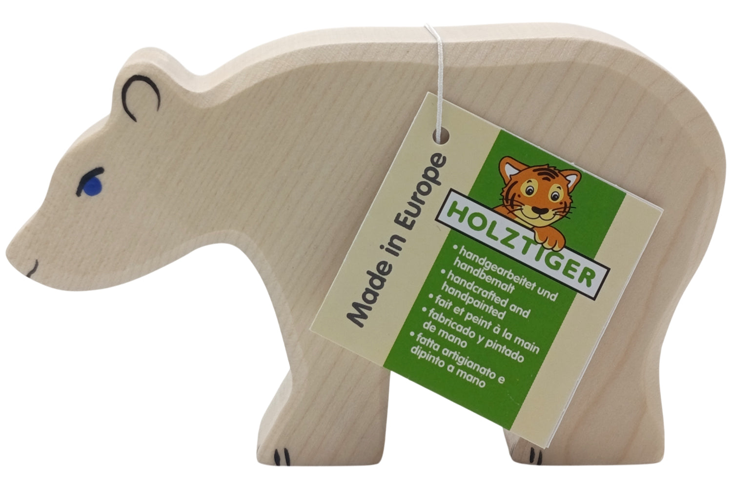 Holztiger Eisbär fressend
