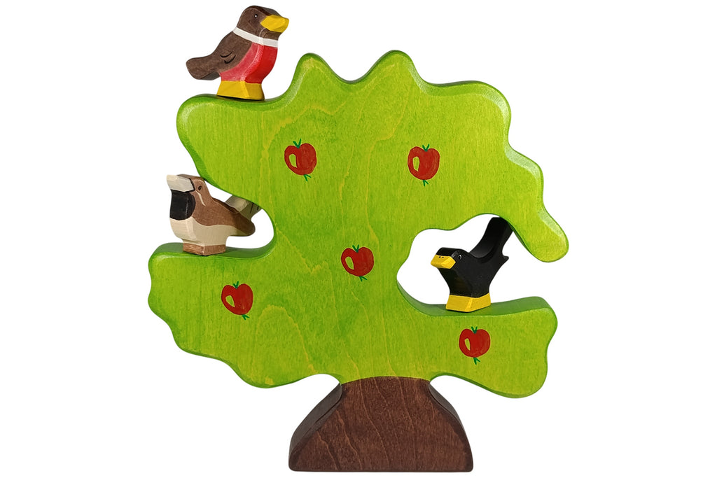 Holztiger Apfelbaum für Vögel