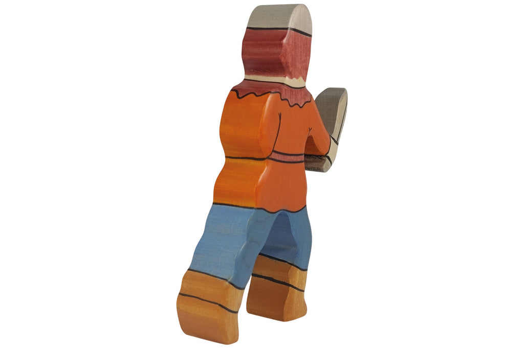 Holztiger Figur Junge Ritterknabe