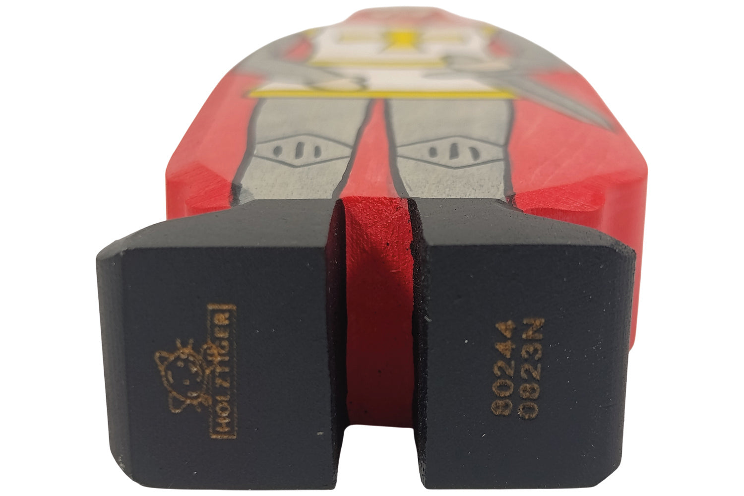 Holztiger Figur Ritter mit rotem Mantel