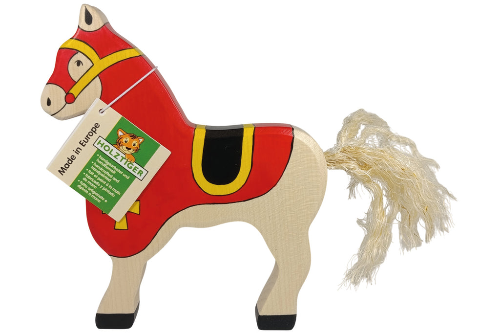 Holztiger Turnierpferd rot für Ritter