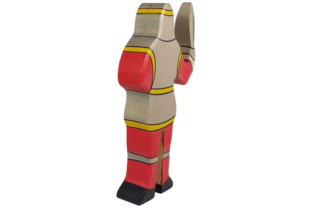 Holztiger Ritter kämpfend rot