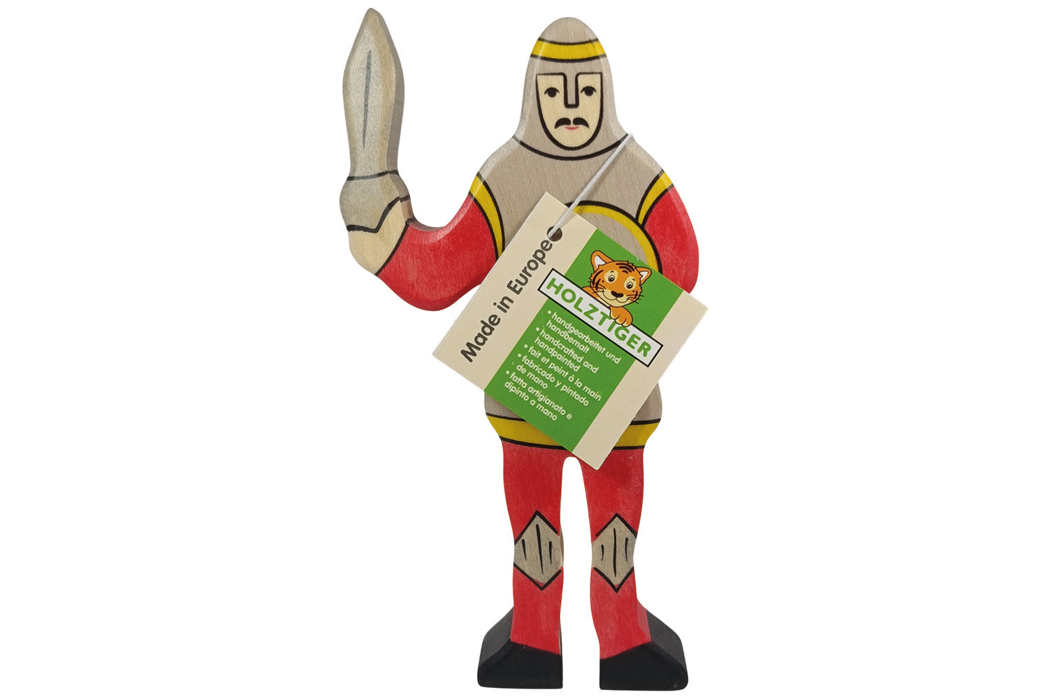 Holztiger Ritter kämpfend rot