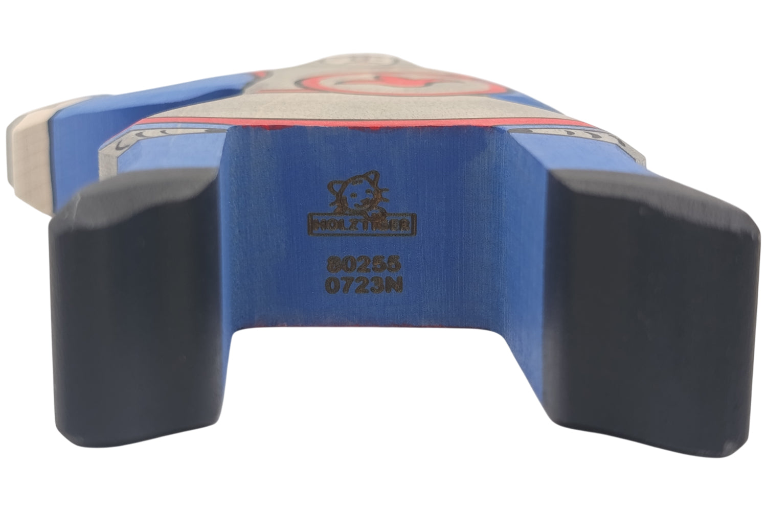 Holztiger Ritter blau reitend ohne Pferd
