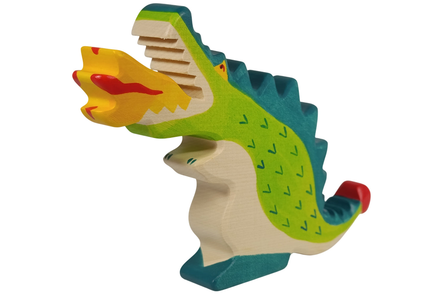 Holztiger Drache grün