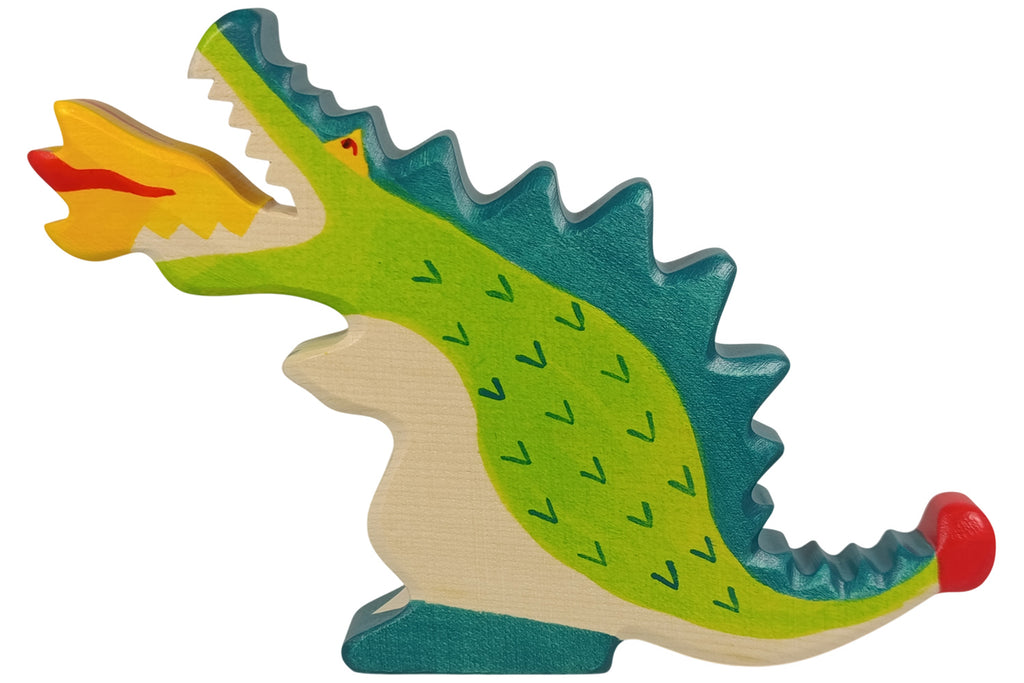 Holztiger Drache grün