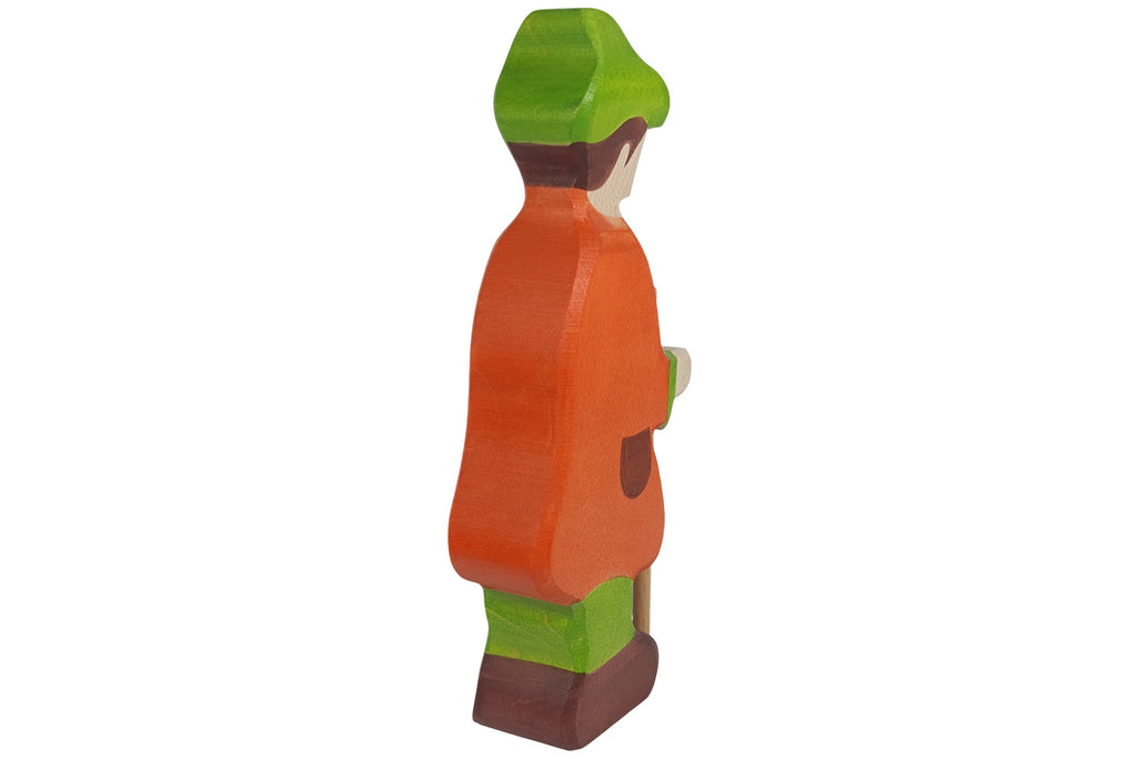 Holztiger Figur Hirte mit Stab