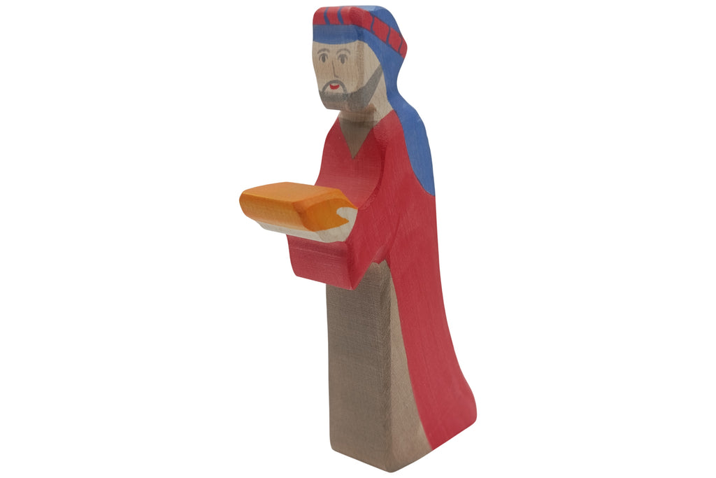 Holztiger Krippenfigur Caspar