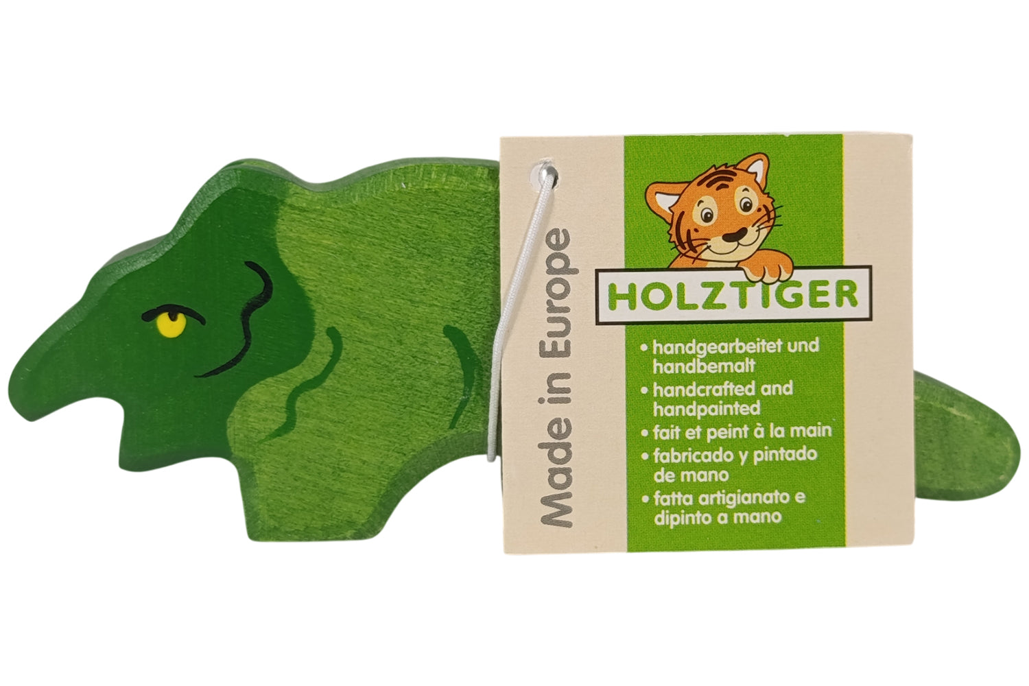Holztiger Protoceratops grün