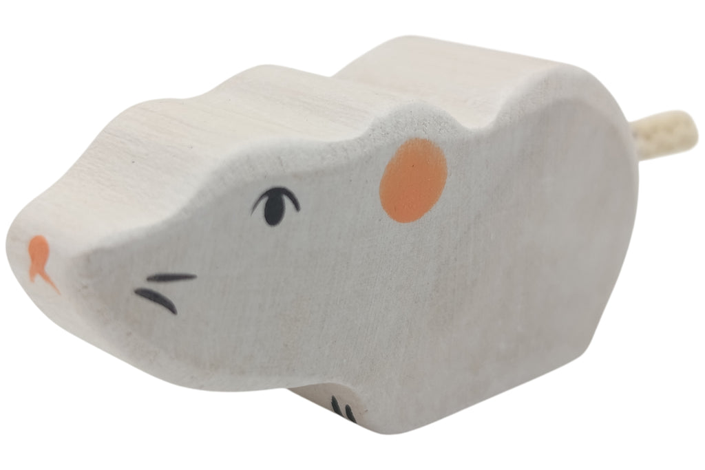 Holztiger Maus weiß