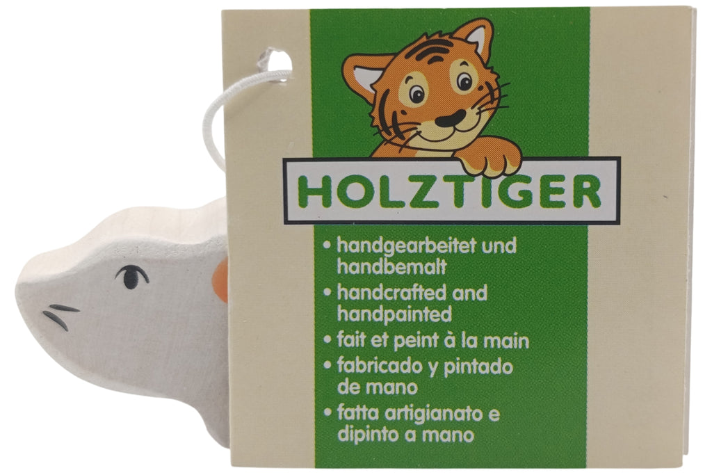 Holztiger Maus weiß