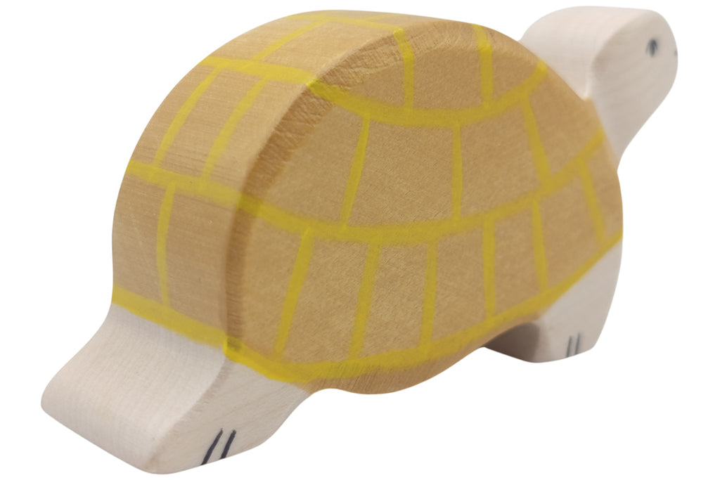 Holztiger Schildkröte braun/gelb