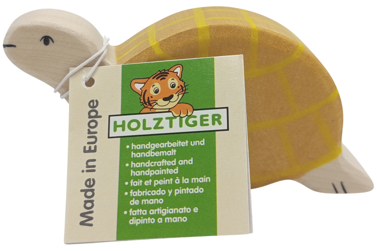 Holztiger Schildkröte braun/gelb
