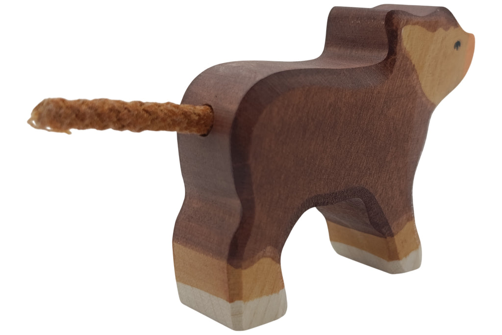 Holztiger Schottisches Hochland-Kalb