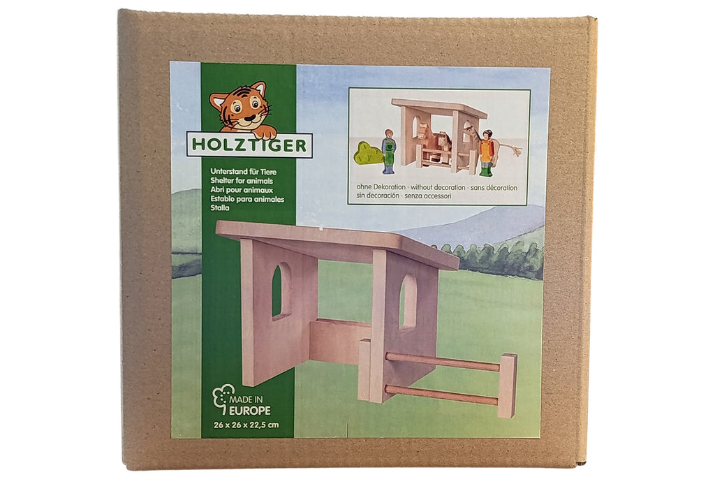 Holztiger Unterstand für Tiere