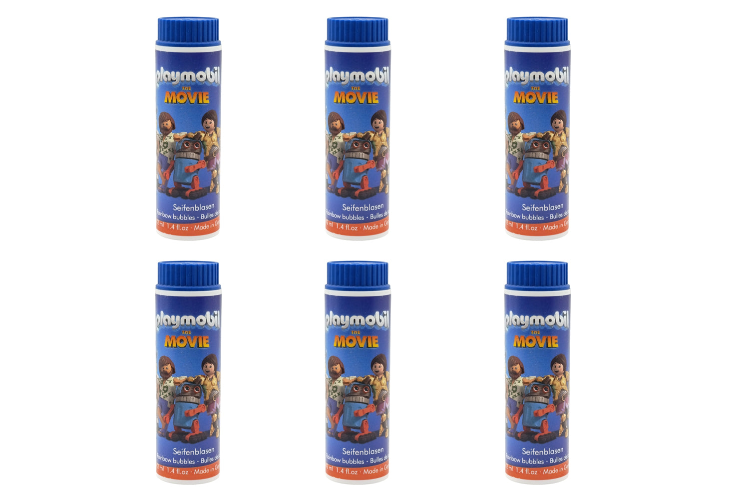 Pustefix Seifenblasen-Set "Playmobil - Der Film" (6 Stück) 42 ml