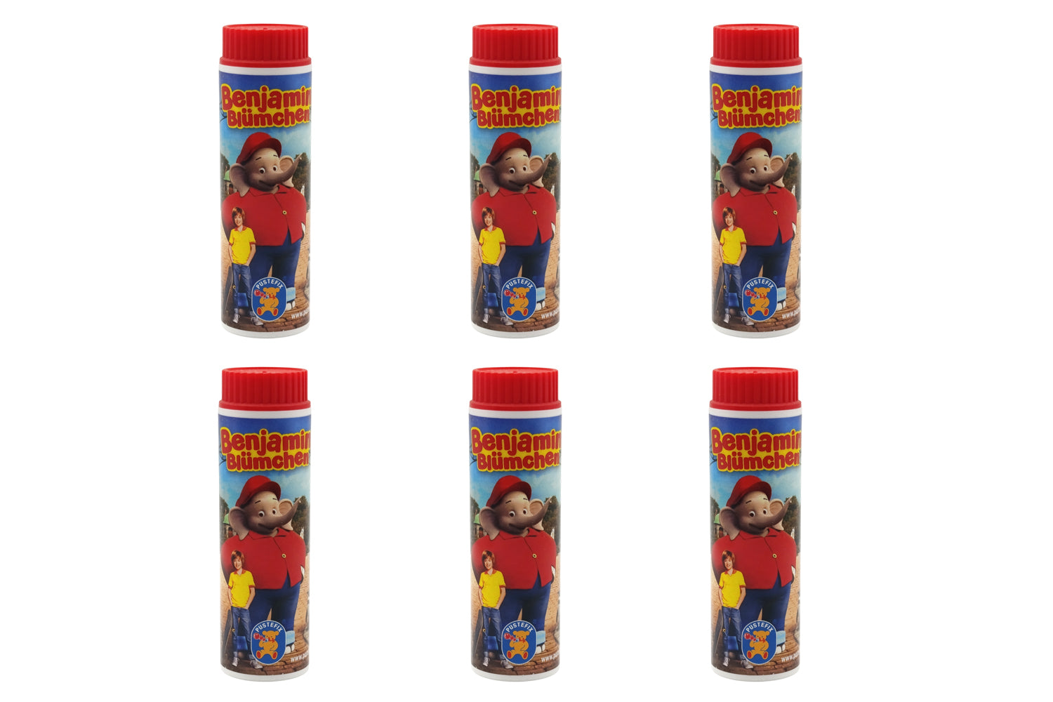 Pustefix Seifenblasen-Set Benjamin Blümchen - Der Film (6 Stück) 42 ml