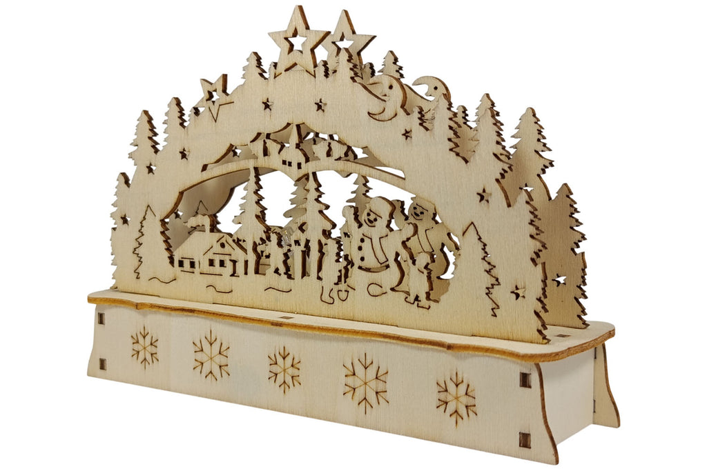 LED Mini Schwibbogen Waldhaus