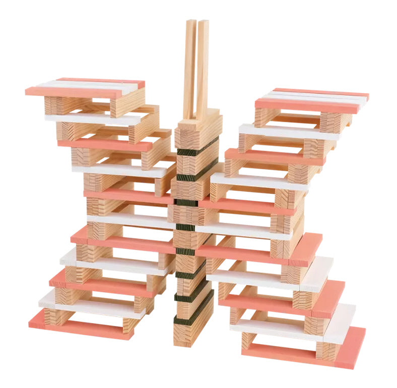 KAPLA 200er Box Frühling natur dunkelgrün weiss rosa