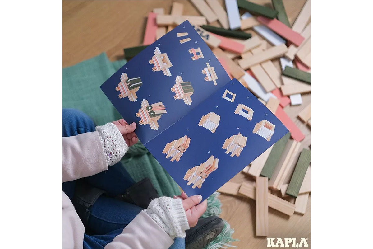 KAPLA 200er Box Frühling natur dunkelgrün weiss rosa