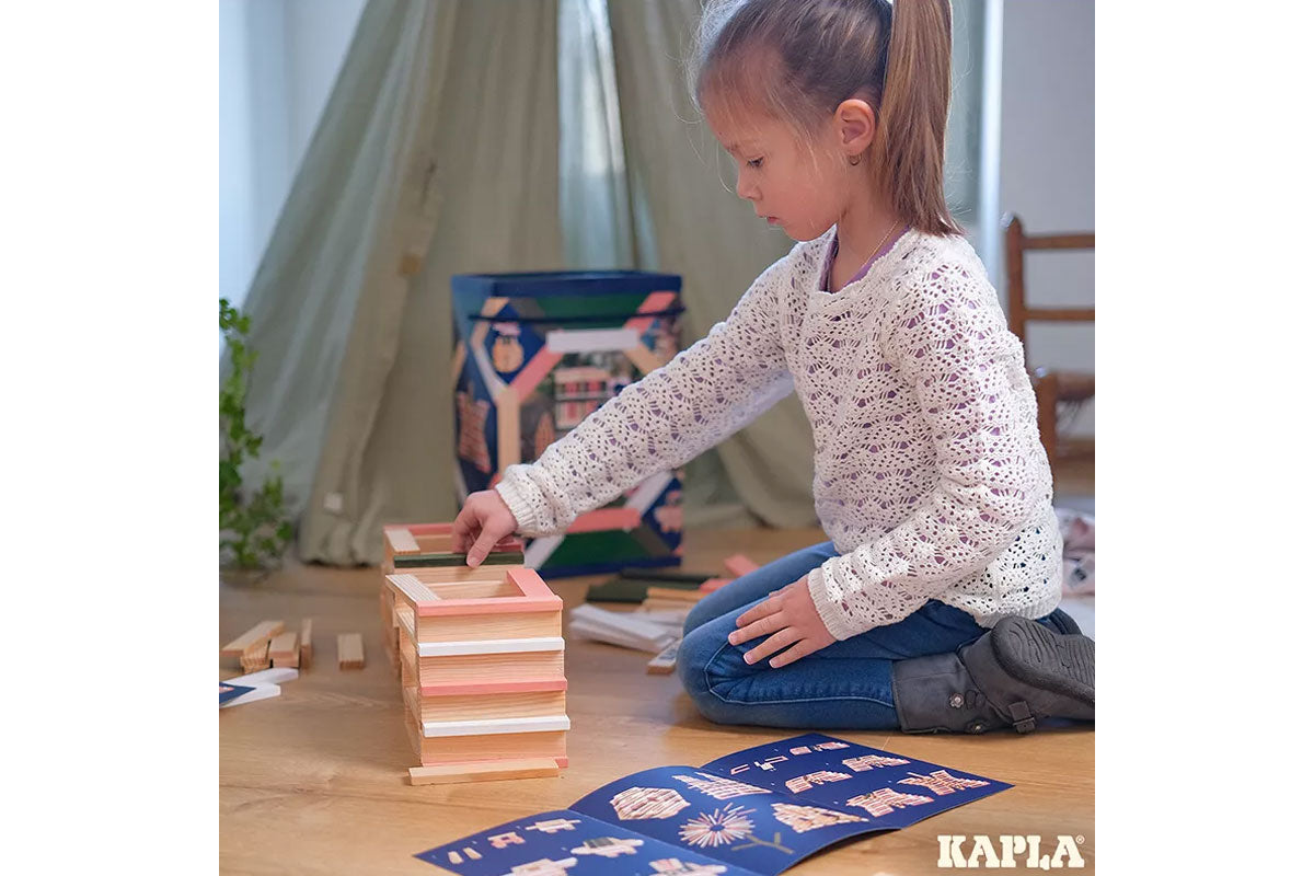 KAPLA 200er Box Frühling natur dunkelgrün weiss rosa