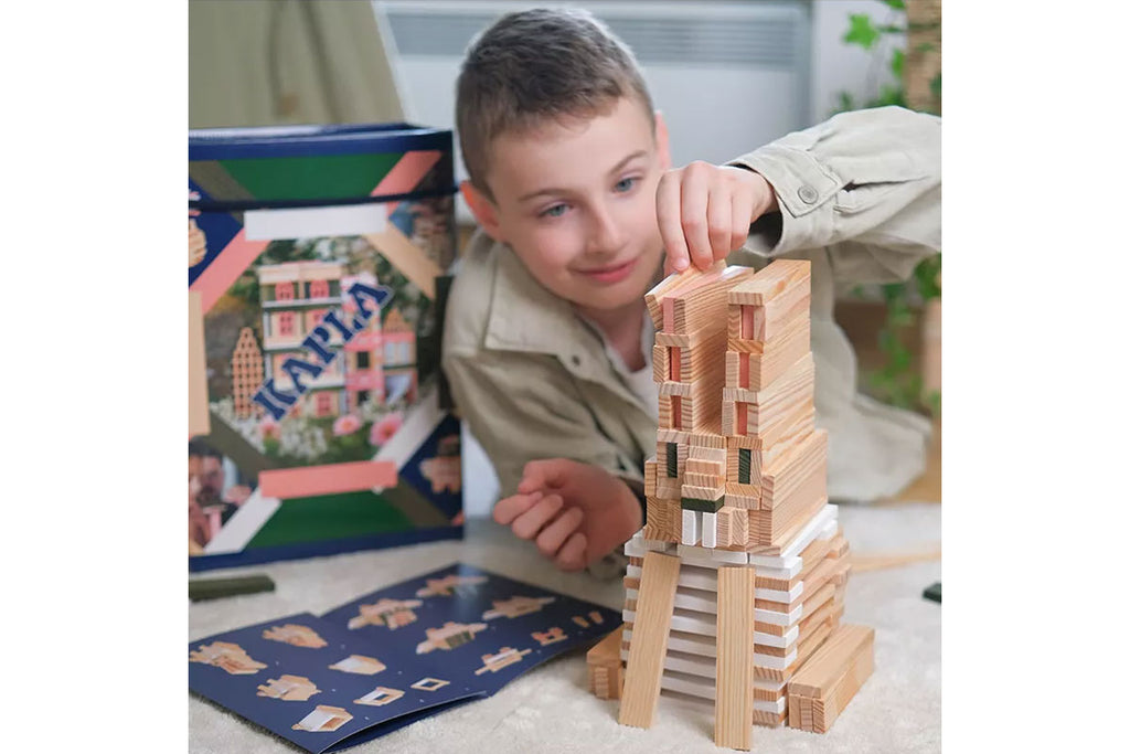 KAPLA 200er Box Frühling natur dunkelgrün weiss rosa
