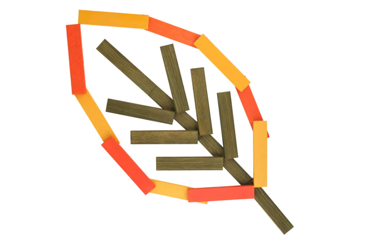 KAPLA 200er Box Herbst natur orange, gelb, dunkelgrün