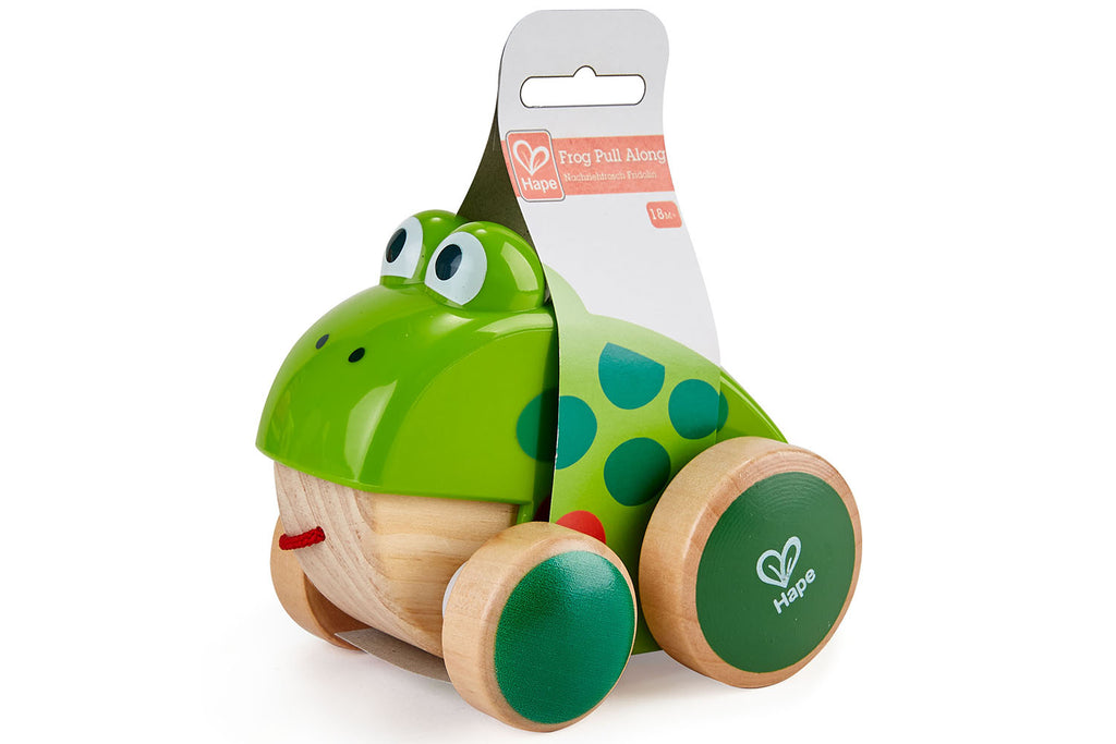 Hape Nachzieh-Frosch Fridolin Ziehtier Holz