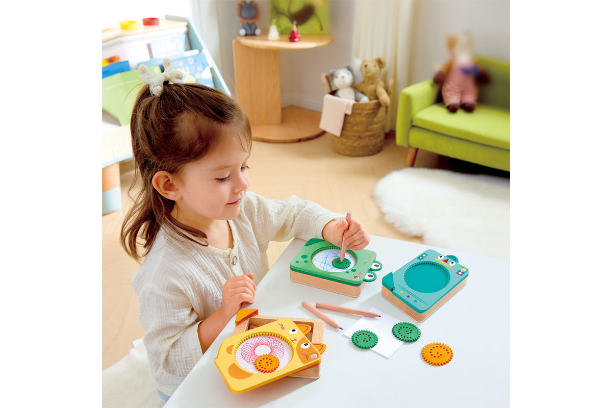 Hape Zahnrad Zeichenset blau